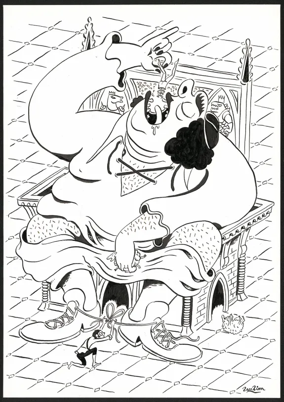 Illustration noir et blanc,  Zanzim