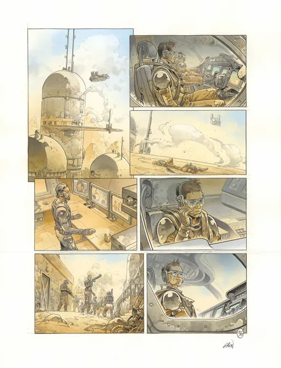 Colored original page, On Mars, Ceux qui restent (T.3),  Grun