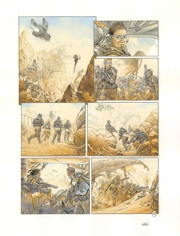 Planche couleur, On Mars, Ceux qui restent (T.3),  Grun
