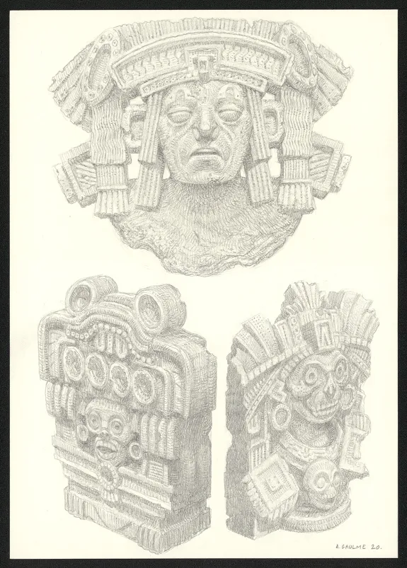 Black and white illustration, Les Carnets Lovecraft, Le Molosse, Armel Gaulme