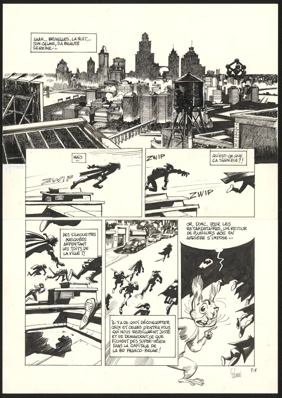Planche noir et blanc, SuperGroom, Héros malgré lui (T.1),  Yoann