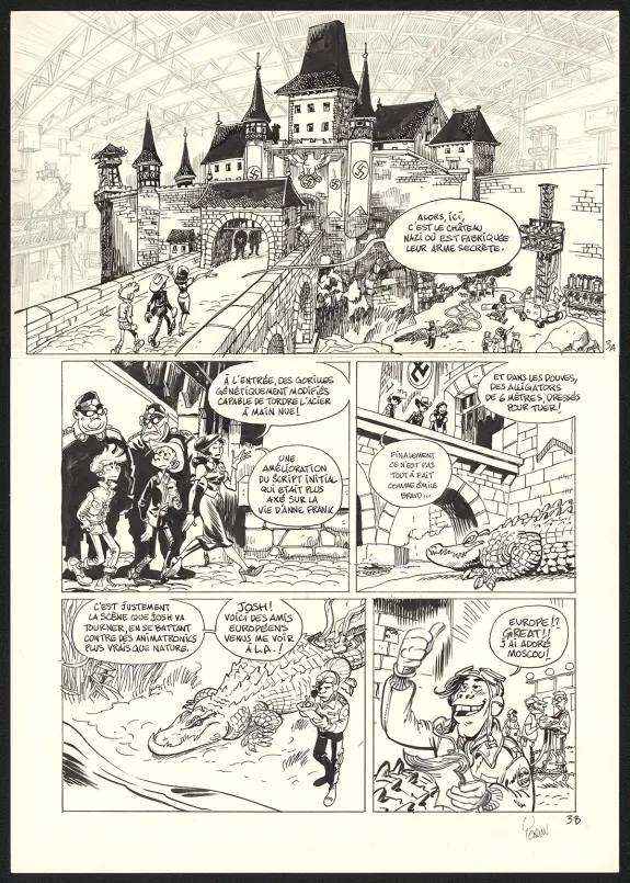 Black and white original page, SuperGroom, Héros malgré lui (T.1),  Yoann