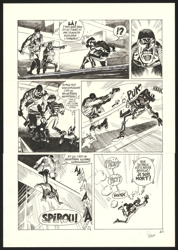 Black and white original page, SuperGroom, Héros malgré lui (T.1),  Yoann