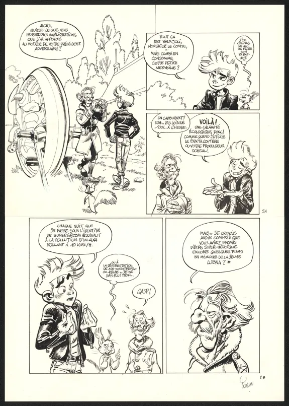 Planche noir et blanc, SuperGroom, La Guerre olympique (T.2),  Yoann