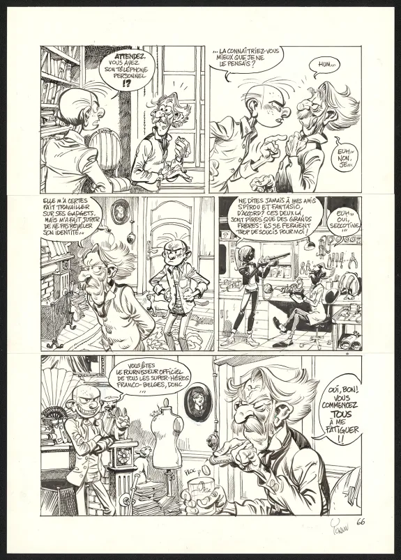Black and white original page, SuperGroom, La Guerre olympique (T.2),  Yoann