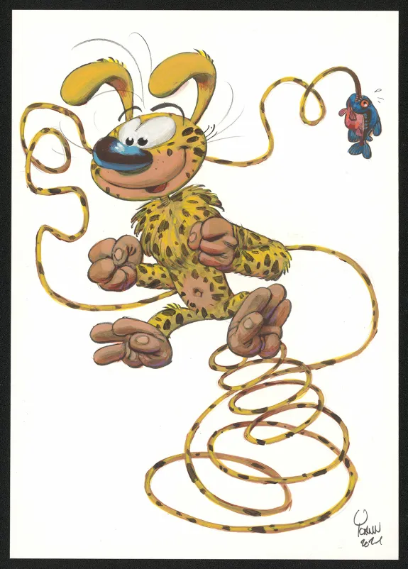 Colored illustration, Spirou et Fantasio,  Yoann