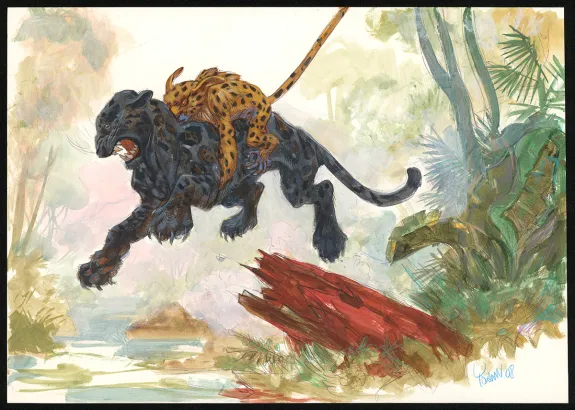 Colored illustration, Spirou et Fantasio,  Yoann