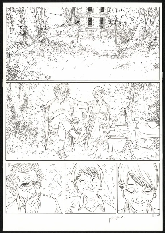 Planche noir et blanc, Les Beaux étés, Cap au Sud ! (T.1), Jordi Lafebre