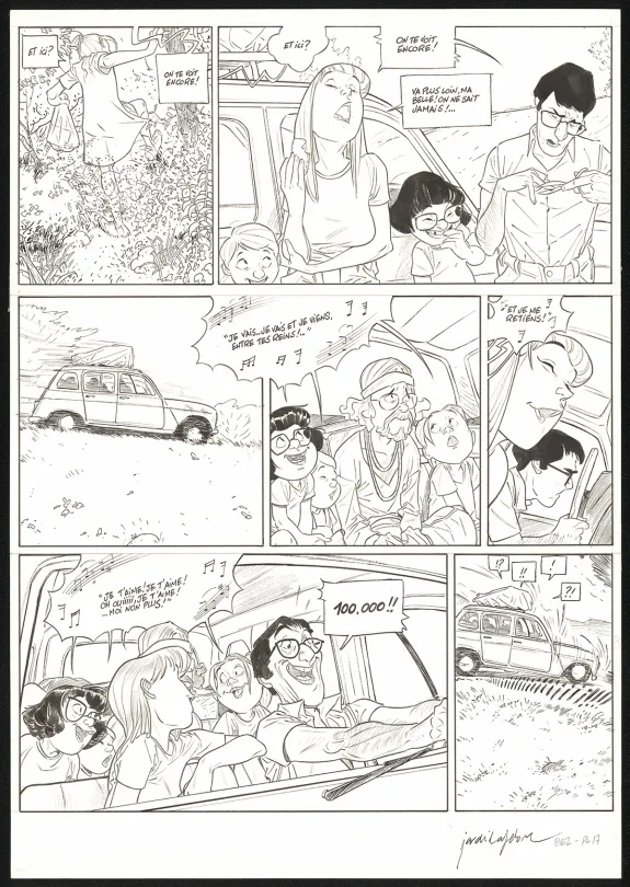 Black and white original page, Les Beaux étés, La Calanque (T.2), Jordi Lafebre