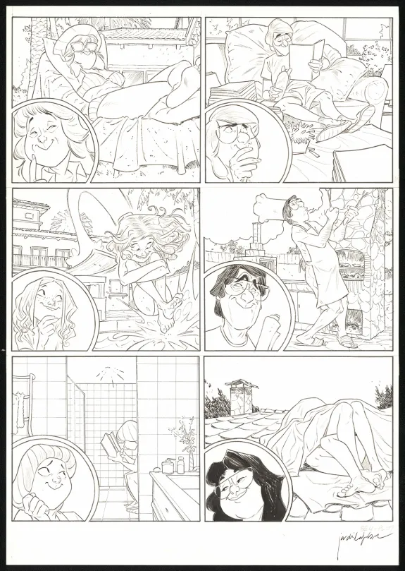 Planche noir et blanc, Les Beaux étés, Le Repos du guerrier (T.4), Jordi Lafebre