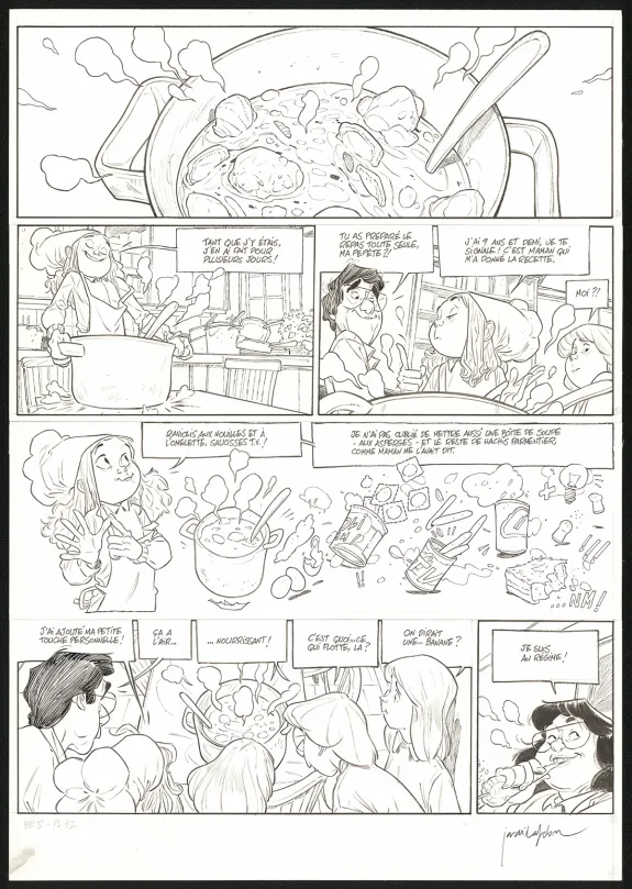 Black and white original page, Les Beaux étés, La Fugue (T.5), Jordi Lafebre