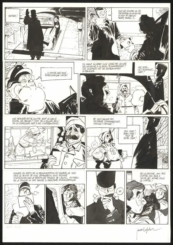 Black and white original page, Les Beaux étés, La Fugue (T.5), Jordi Lafebre