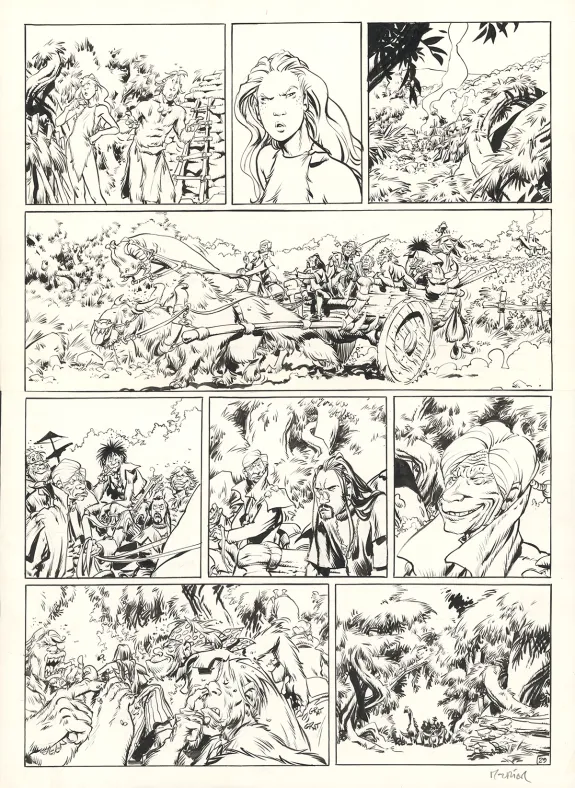 Planche noir et blanc, Trolls de Troy, Rock'N'Troll Attitude (T.8), Jean-Louis Mourier