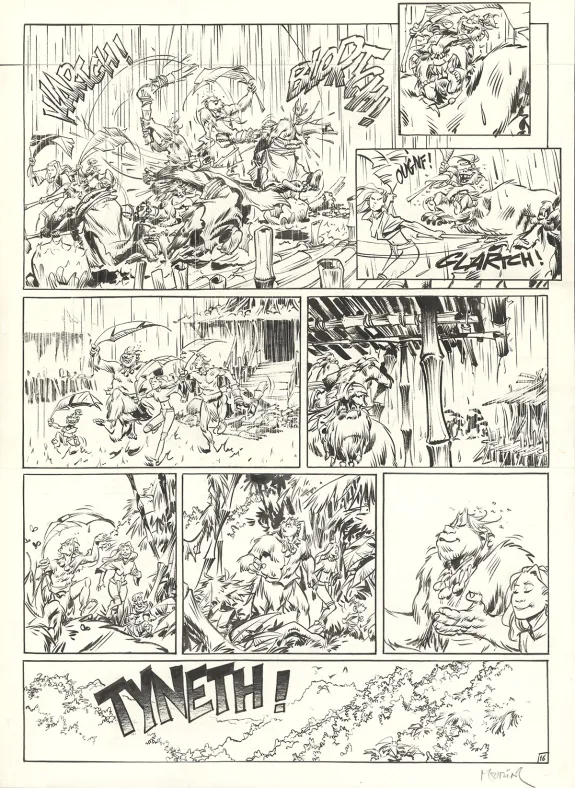 Planche noir et blanc, Trolls de Troy, Les Enragés du Darshan (II) (T.10), Jean-Louis Mourier