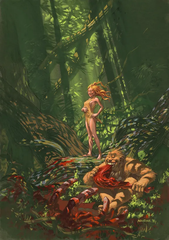 Colored illustration, Trolls de Troy, Jean-Louis Mourier
