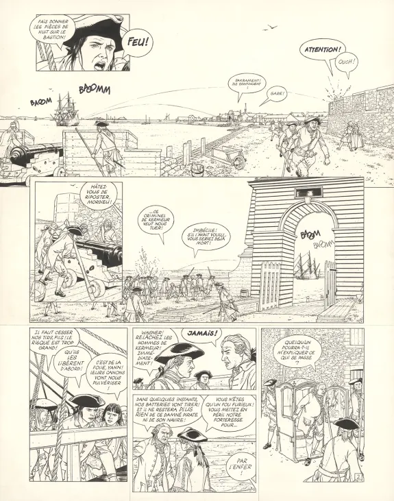 Planche noir et blanc, L'Épervier, La Princesse indienne (T.10), Patrice Pellerin