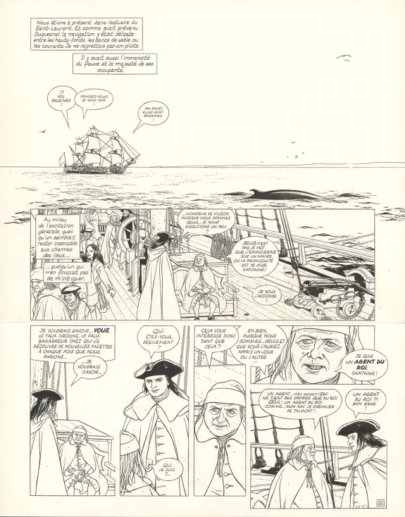 Planche noir et blanc, L'Épervier, La Princesse indienne (T.10), Patrice Pellerin