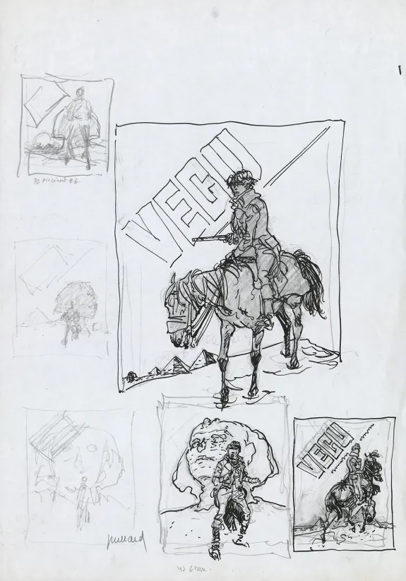 Black and white illustration, Arno, André Juillard