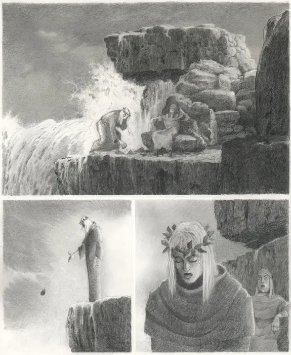 Planche noir et blanc, L'Enfer de Dante, Paul & Gaëtan Brizzi