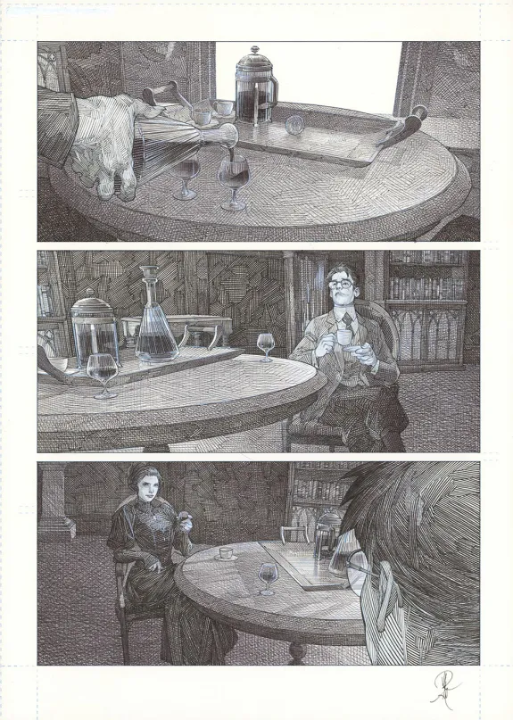 Planche noir et blanc, La Mort vivante, Alberto Varanda