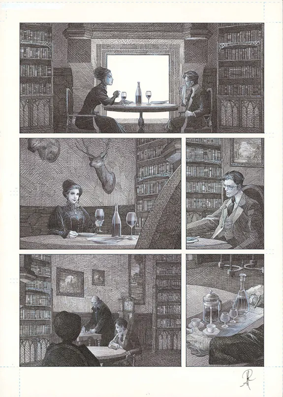 Planche noir et blanc, La Mort vivante, Alberto Varanda