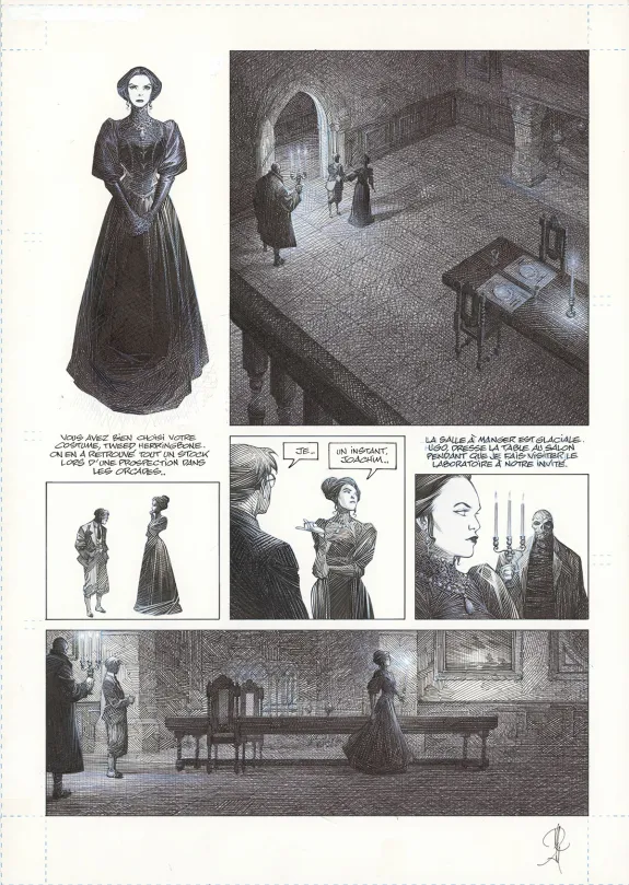 Planche noir et blanc, La Mort vivante, Alberto Varanda