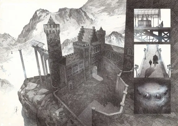 Planche noir et blanc, La Mort vivante, Alberto Varanda