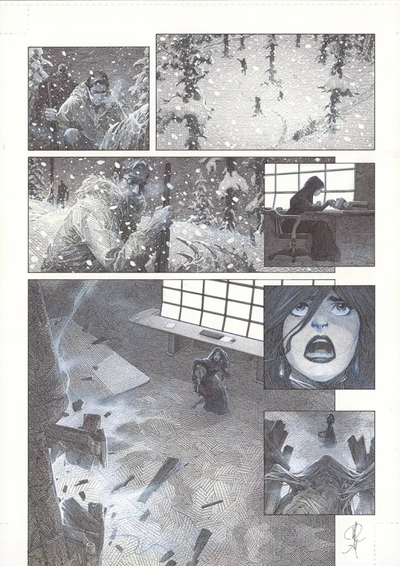 Planche noir et blanc, La Mort vivante, Alberto Varanda
