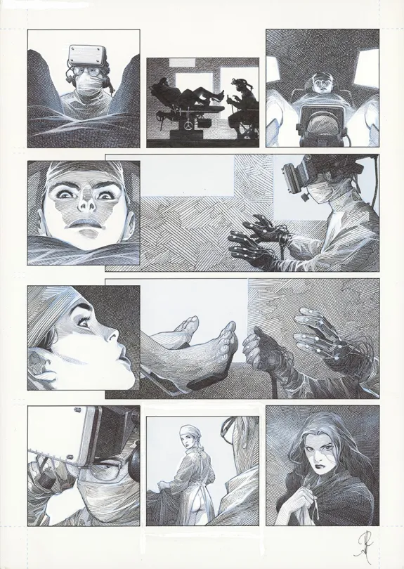 Planche noir et blanc, La Mort vivante, Alberto Varanda