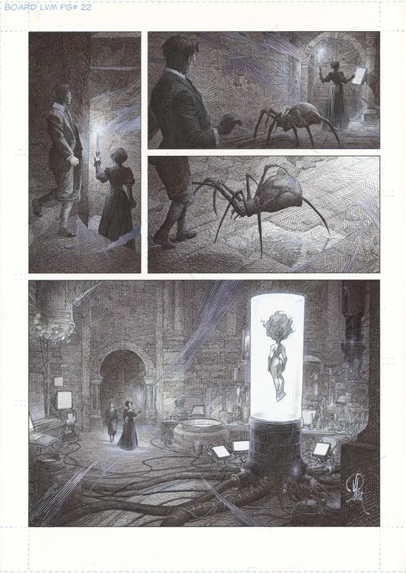 Planche noir et blanc, La Mort vivante, Alberto Varanda