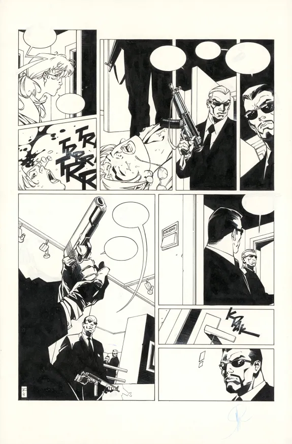 Planche noir et blanc, Bloodline, Issue 1 (T.1), Alberto Varanda