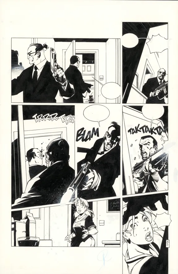 Planche noir et blanc, Bloodline, Issue 1 (T.1), Alberto Varanda