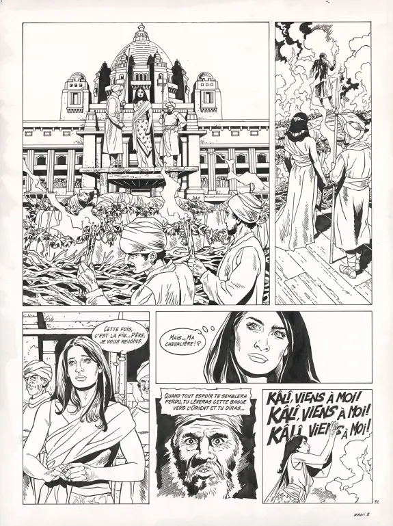 Planche noir et blanc, Rani, Marquise (T.8), Francis Vallès