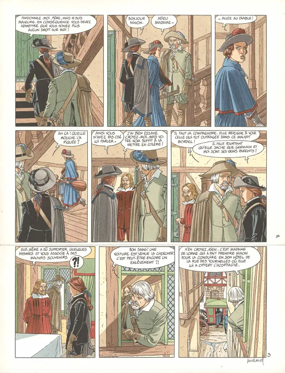 Colored original page, Les 7 Vies de l'Épervier, ... Qu'est-ce que ce monde ? (T.13), André Juillard