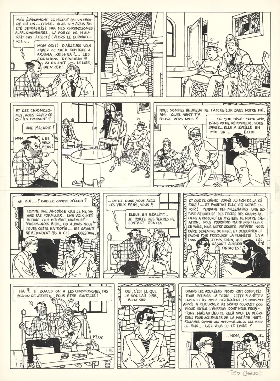 Planche noir et blanc, Ray Banana, Berceuse électrique (T.1), Ted Benoit