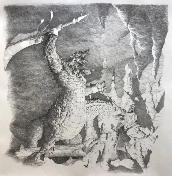 Illustration noir et blanc,  Mougani