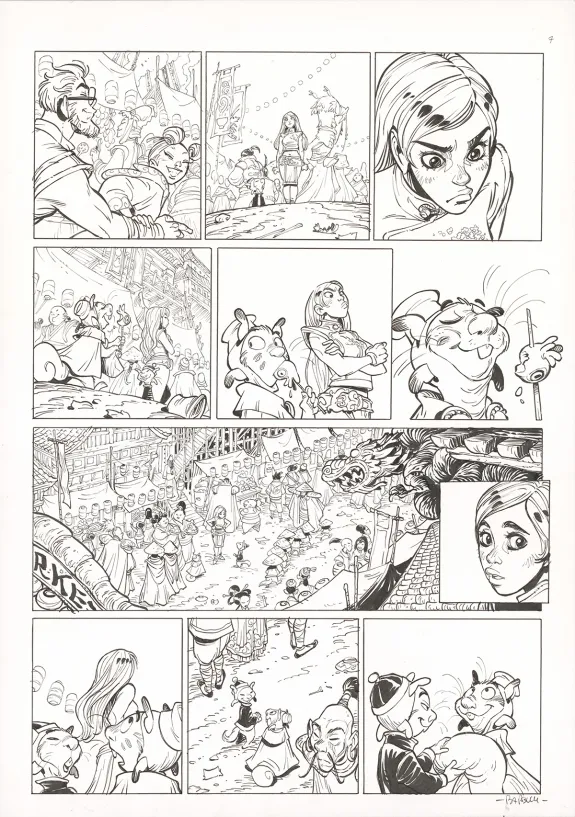 Black and white original page, Ekhö Monde miroir, Un fantôme à Pékin (T.10), Alessandro Barbucci