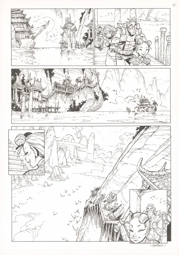 Planche noir et blanc, Ekhö Monde miroir, Un fantôme à Pékin (T.10), Alessandro Barbucci