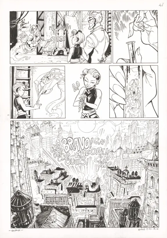 Planche noir et blanc, Ekhö Monde miroir, Un fantôme à Pékin (T.10), Alessandro Barbucci
