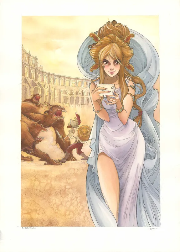 Colored illustration, Ekhö Monde miroir, Le Secret des Preshauns (T.5),  Barbucci & Lebreton