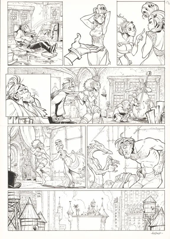 Planche noir et blanc, Ekhö Monde miroir, La Sirène de Manhattan (T.8), Alessandro Barbucci