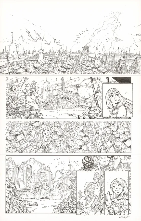 Planche noir et blanc, Ekhö Monde miroir, Abidjan-Nairobi Express (T.9), Alessandro Barbucci