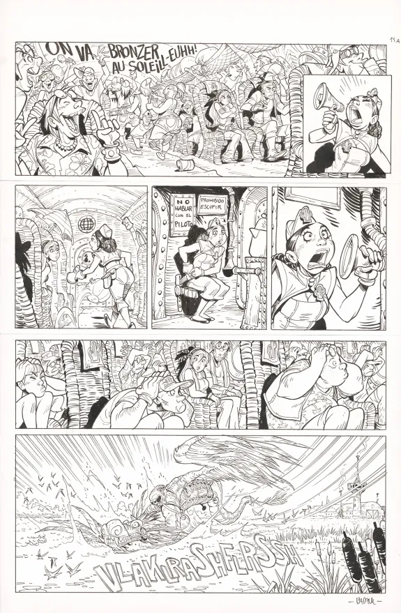 Planche noir et blanc, Ekhö Monde miroir, Hot Tabaaasco ! (T.11), Alessandro Barbucci