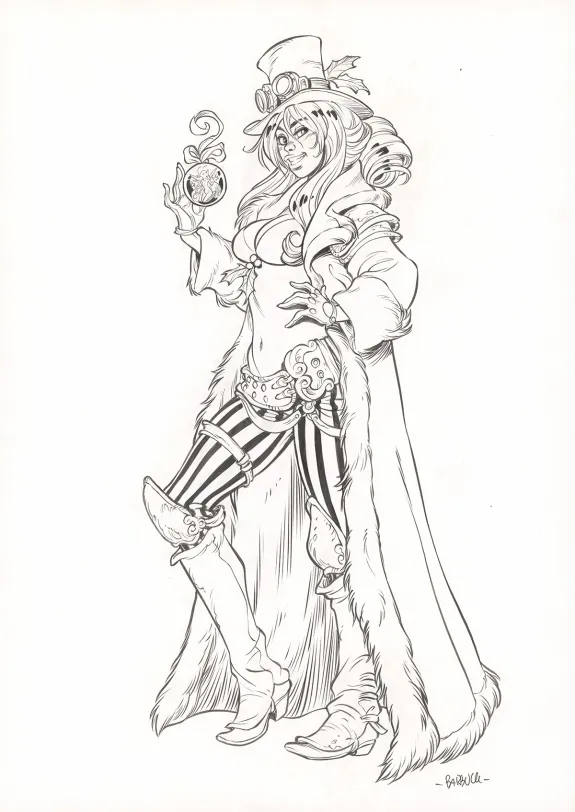 Illustration noir et blanc, Ekhö Monde miroir, Barcelona (T.4), Alessandro Barbucci