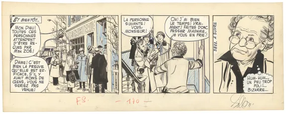 Planche noir et blanc, 13 rue du l'Espoir, Paul Gillon