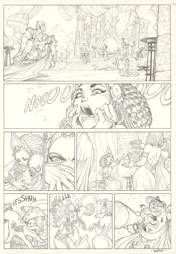 Planche noir et blanc, Ekhö Monde miroir, Hollywood Boulevard (T.3), Alessandro Barbucci