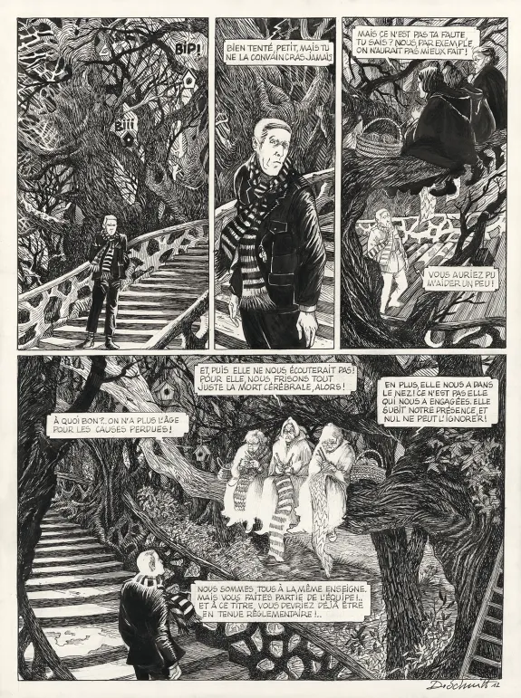 Planche noir et blanc, Le Bestiaire du crépuscule, Daria Schmitt
