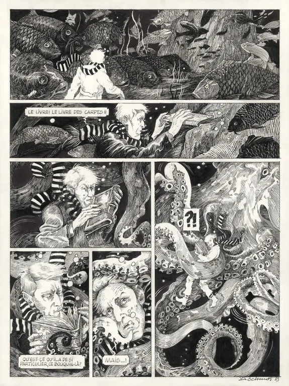 Planche noir et blanc, Le Bestiaire du crépuscule, Daria Schmitt