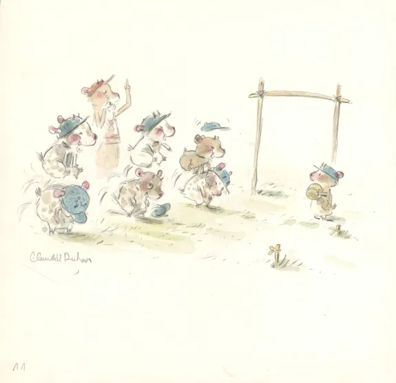 Colored illustration, Bibi, Bibi et le secret des doudous, Claude K. Dubois