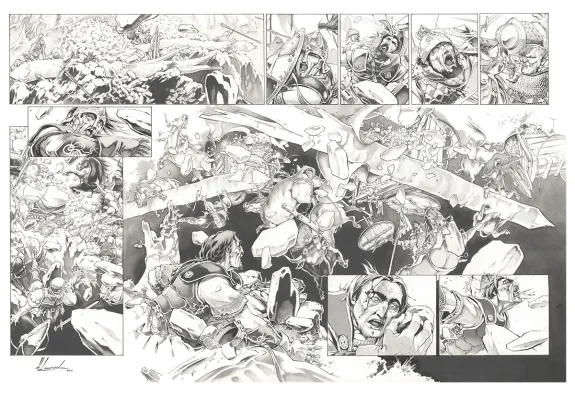 Planche noir et blanc, Chroniques de Roncevaux, Munjoie ! (T.2), Juan Luis Landa